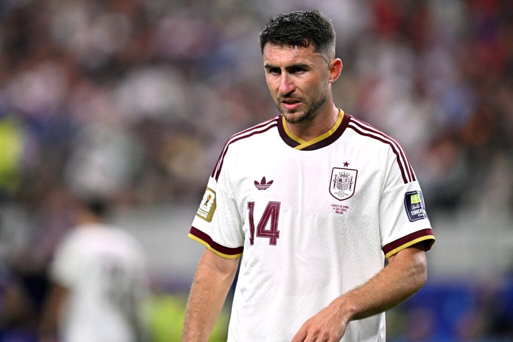 Aymeric Laporte playing for Spain.