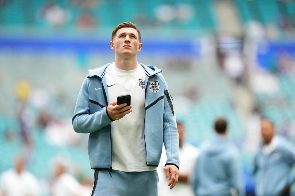 Elliot Anderson ahead of playing for England.
